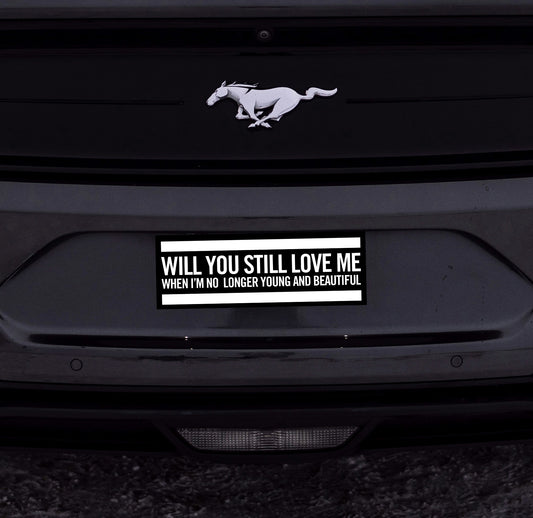 Lana Del Rey "Young and Beautiful" Lyric Bumper Sticker