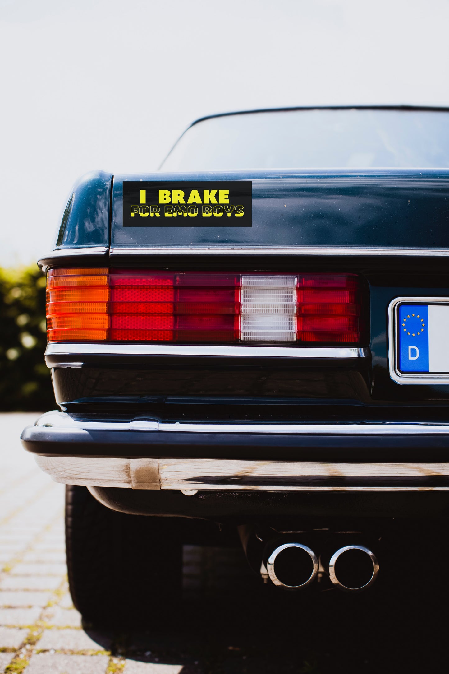 I Break For Emo Boys Bumper Sticker