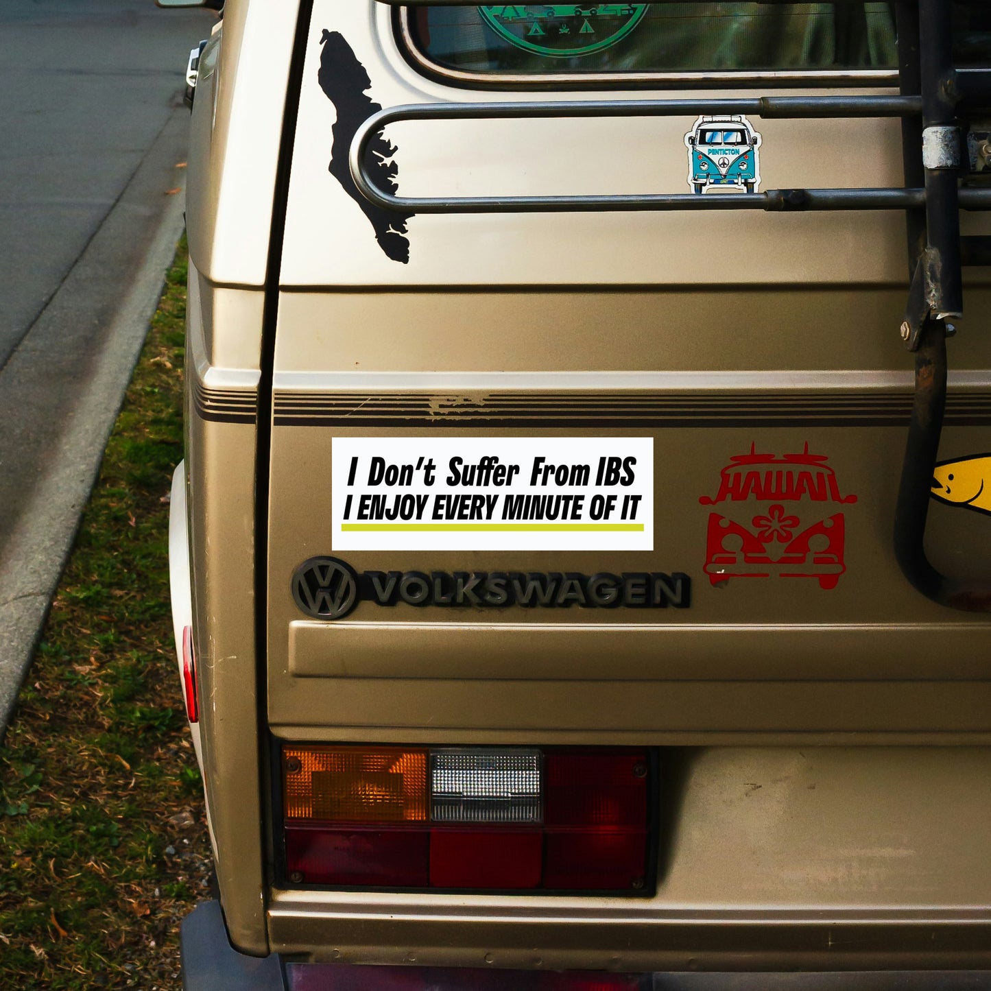 I Don't Suffer from IBS... I Enjoy Every Minute Of It! Funny Car Bumper Sticker