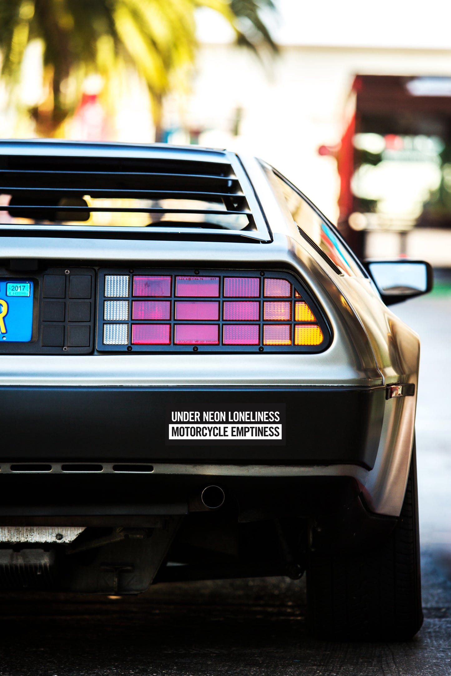 Manic Street Preachers 'Motorcycle Emptiness' lyric Sticker on car