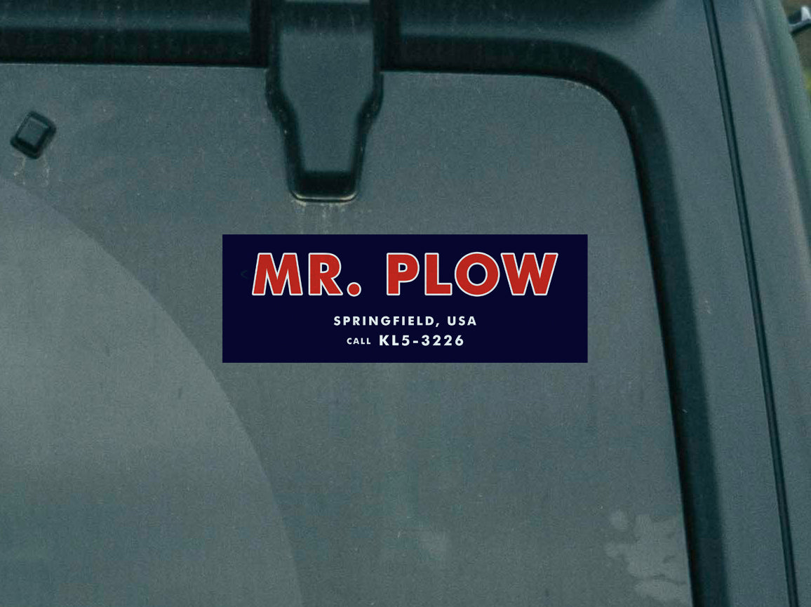 Mr Plow Sticker
