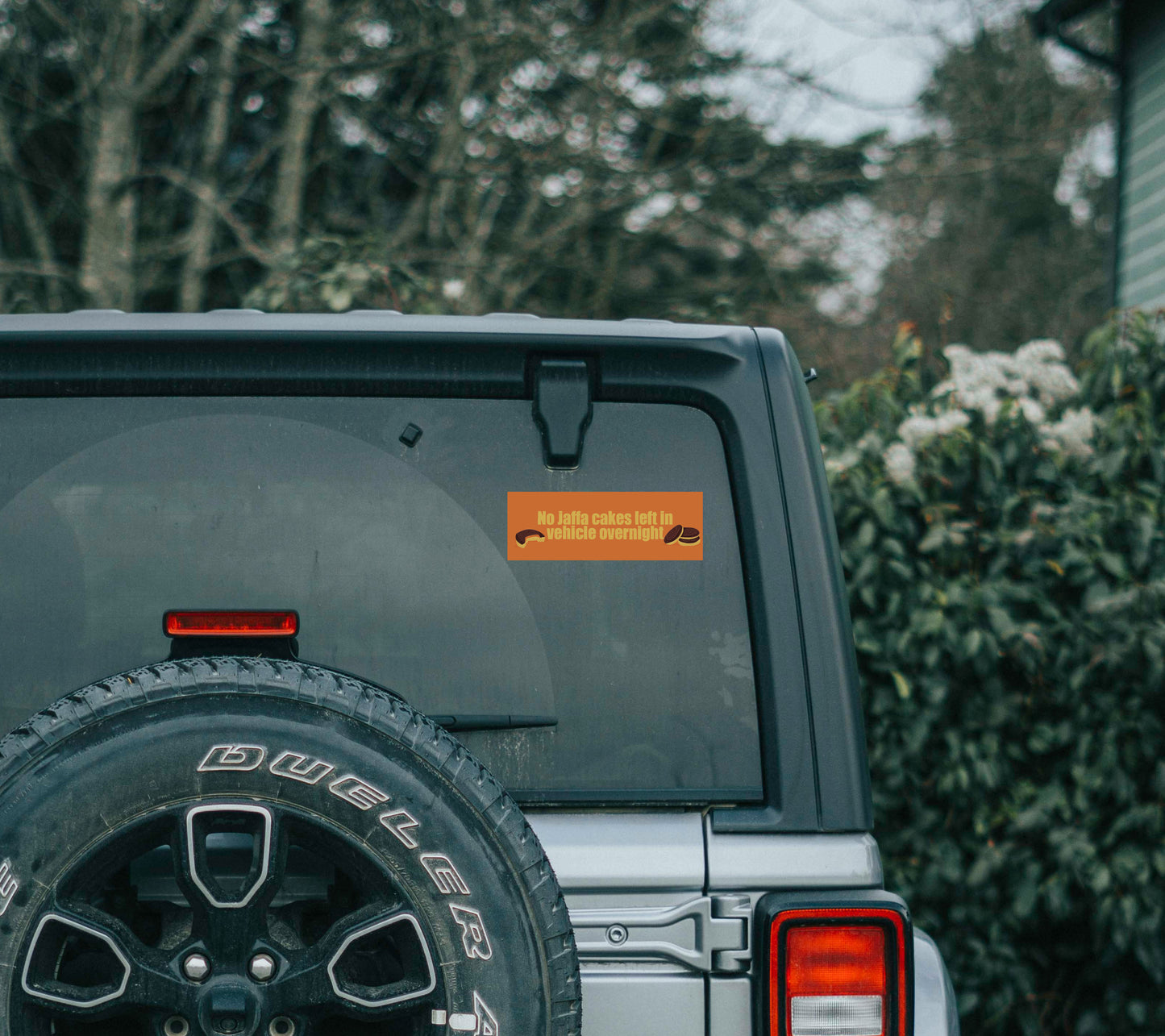No Jaffa Cakes Left In Vehicle Overnight Sticker