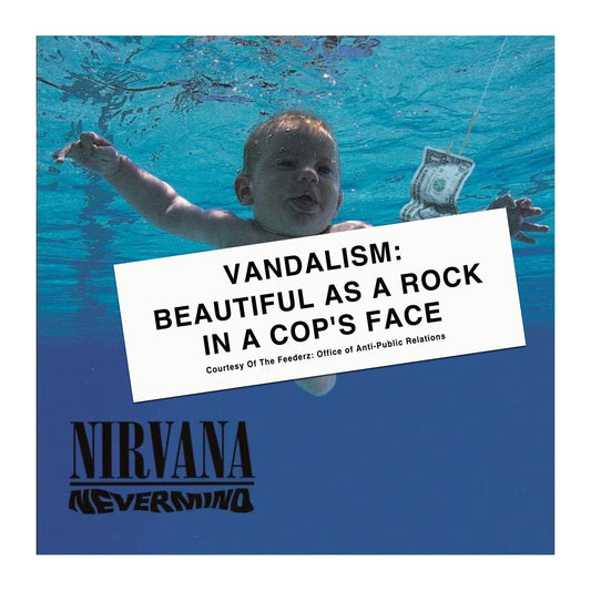 Beautiful as a Rock in a Cops Face! Kurt Cobain Guitar Sticker