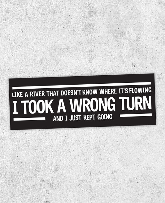 Beastie Boys 'Sabotage' Lyric Bumper Sticker