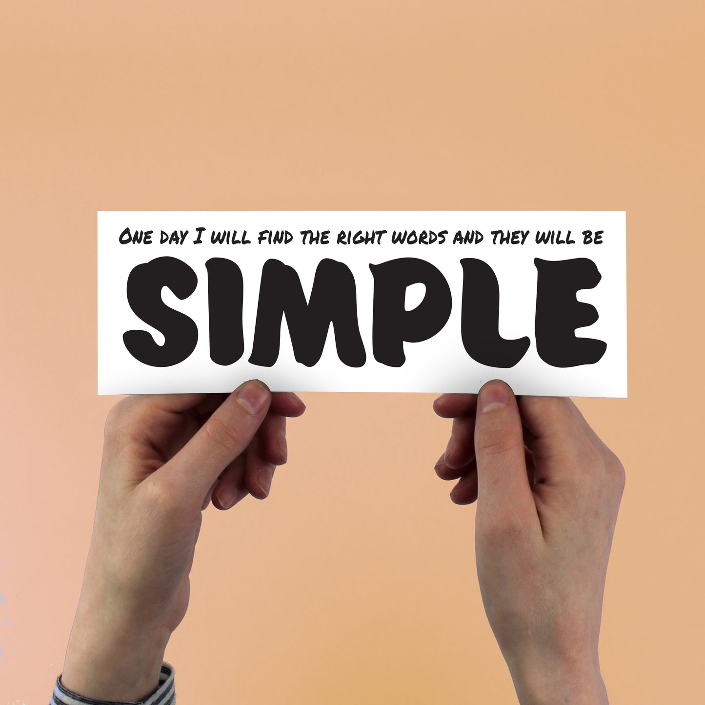 Jack Kerouac Quote Sticker! "one day i will find the words and they will be simple"