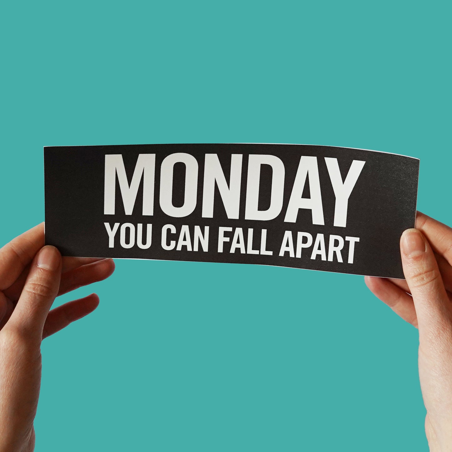 The Cure "Friday I'm in Love" Lyric Sticker "Monday you can fall apart"