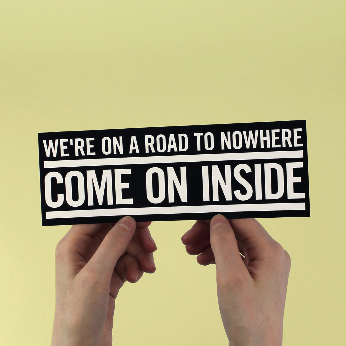 Talking Heads "Road To Nowhere" Lyric Sticker!