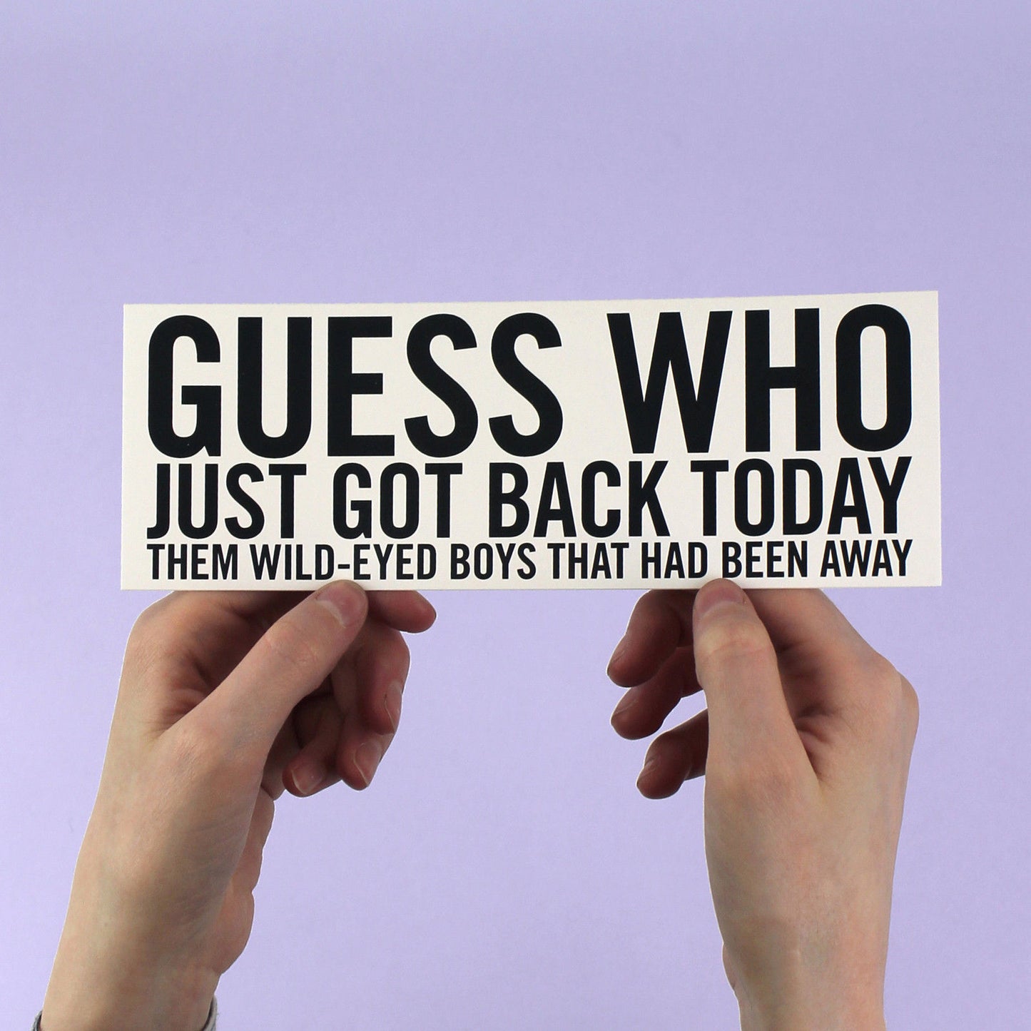 Thin Lizzy "The Boys Ae Back In Town" Lyric Sticker