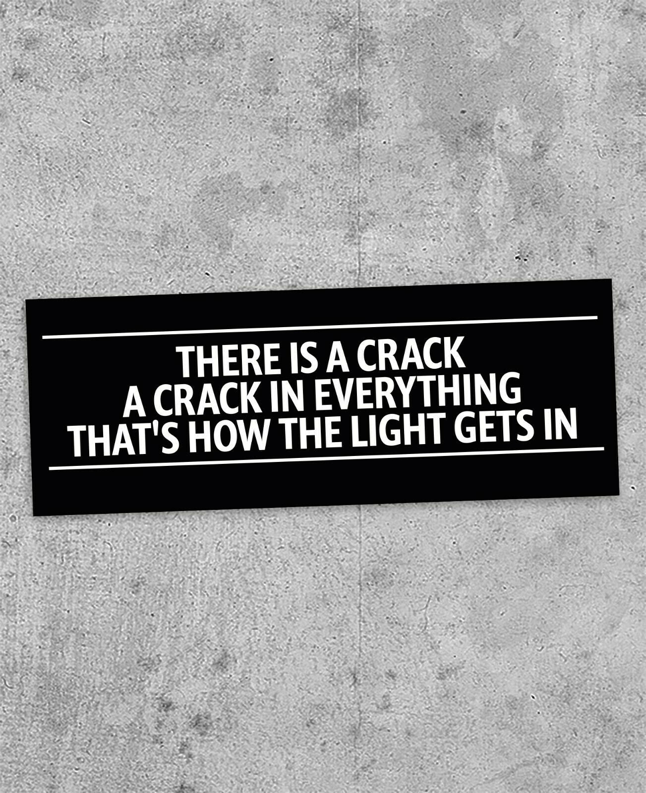 Leonard Cohen 'Anthem' Lyric Sticker