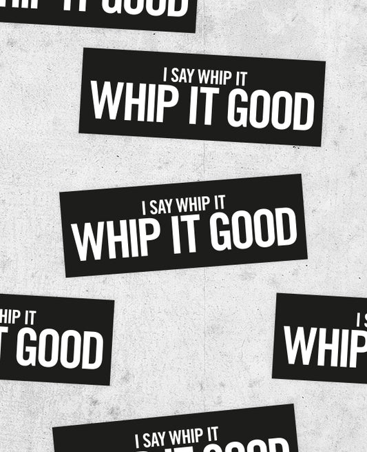 DEVO "Whip It Good" Lyric Sticker