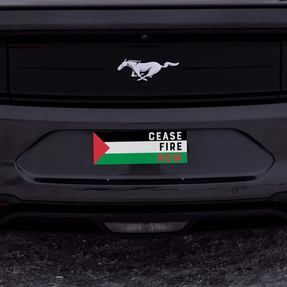 Cease Fire Now Sticker, Palestine Bumper Sticker