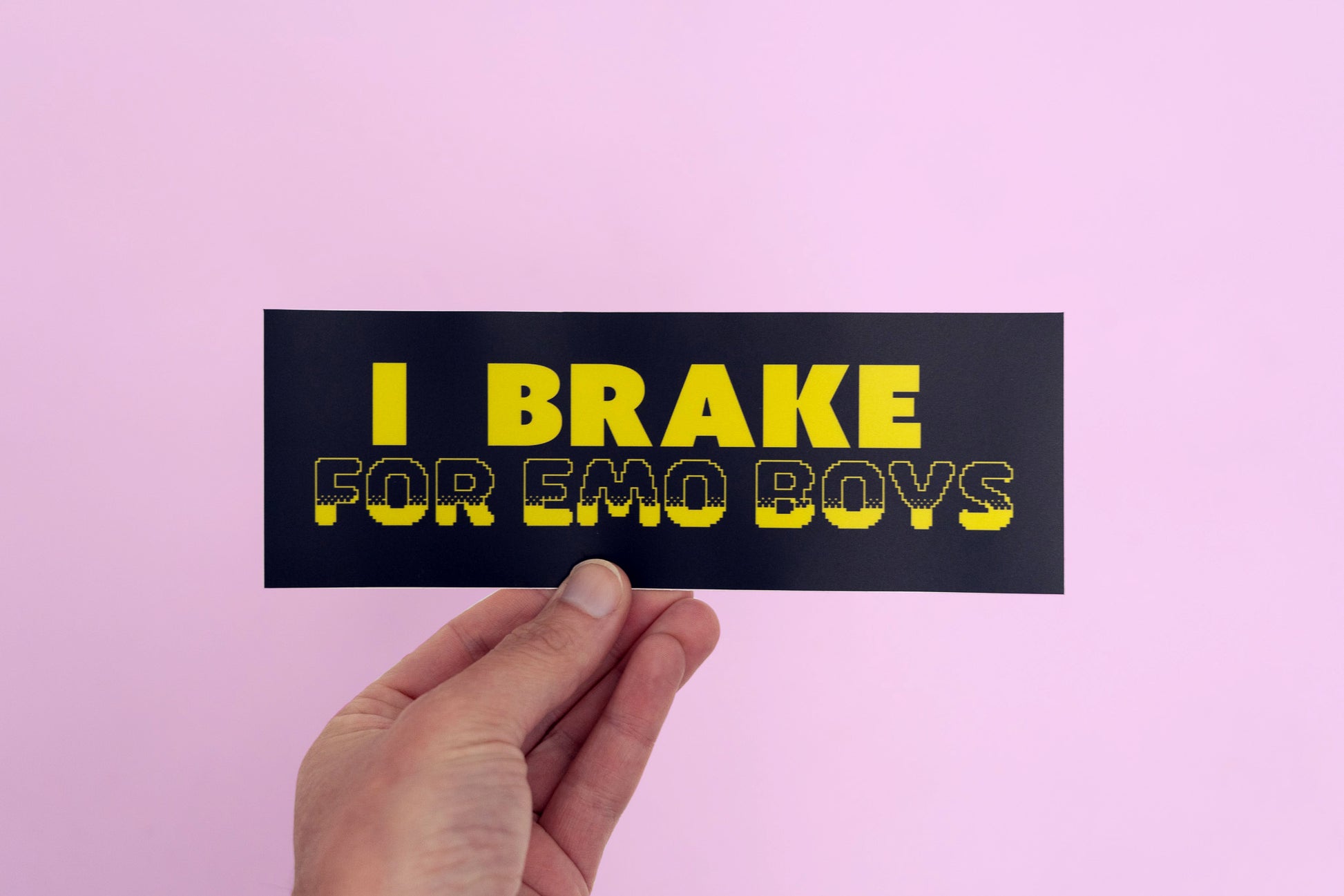 I Break For Emo Boys Bumper Sticker