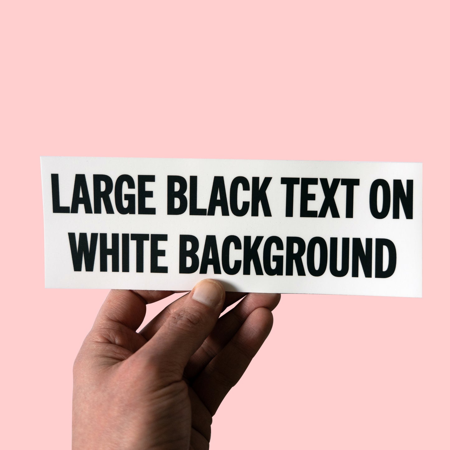 Large Black Text On White Background Sticker!