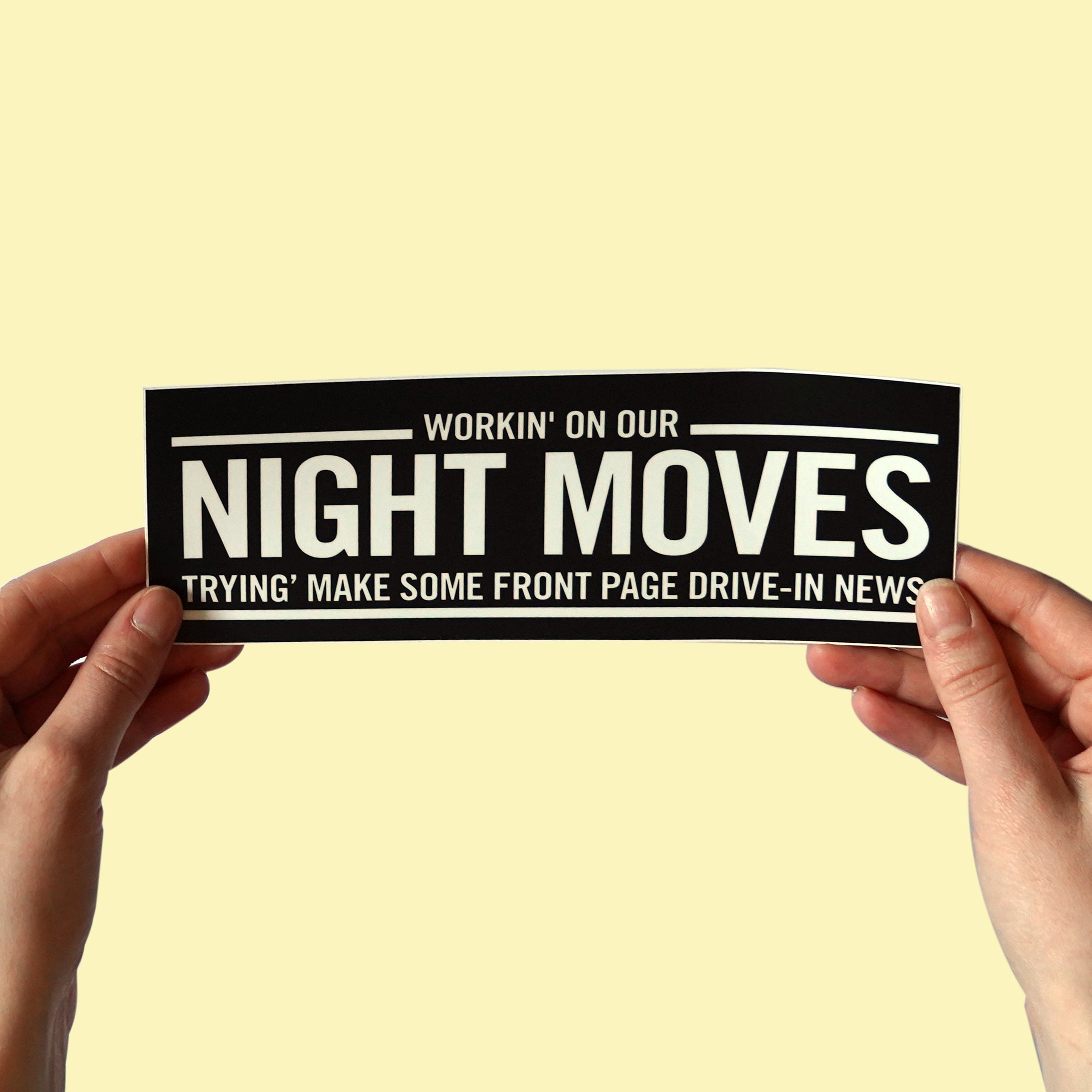 Bob Seger Night Moves Sticker Bump Sticker Bob seger night moves sticker bump sticker