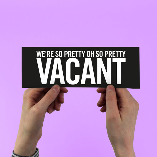 Sex Pistols "Pretty Vacant" Lyric Sticker