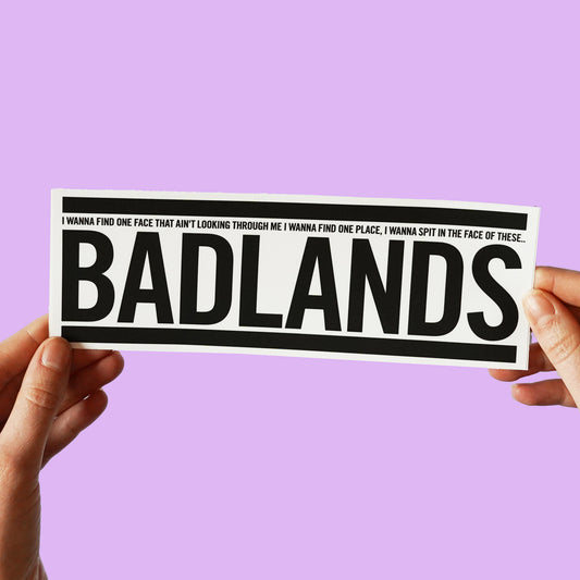 Bruce Springsteen "Badlands" Lyric Sticker