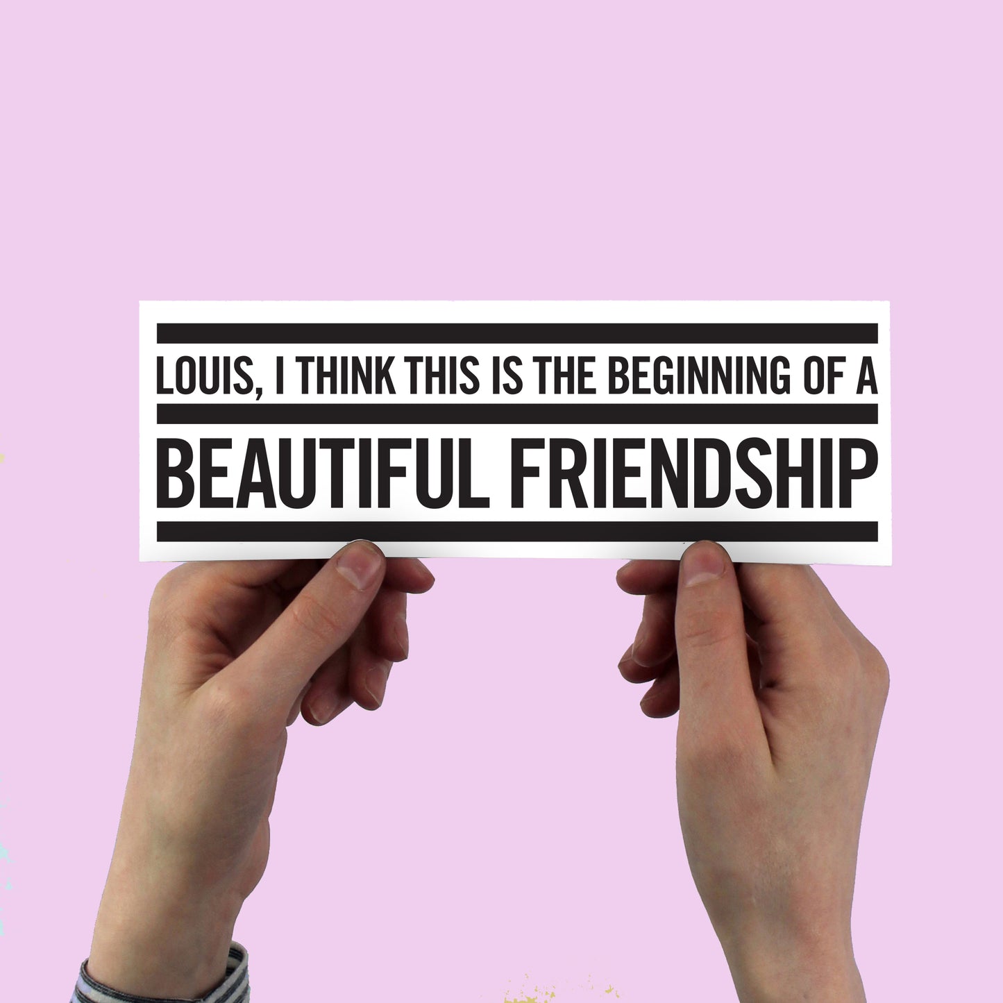 Casablanca "Beginning of a Beautiful Friendship" Quote Bumper Sticker
