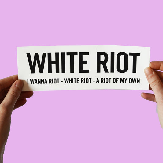 The Clash "White Riot" Lyric Bumper Sticker