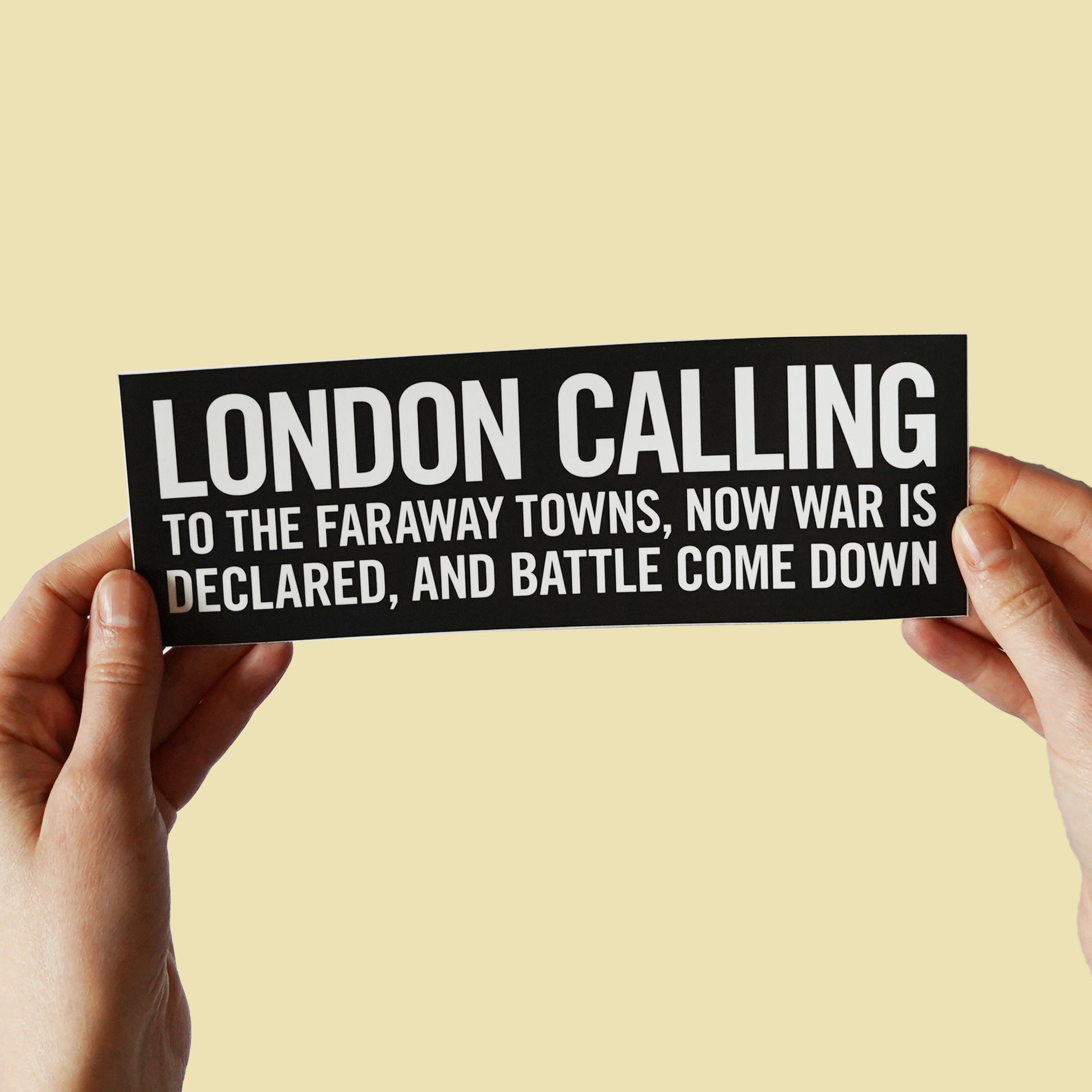 The Clash "London Calling" Lyric Sticker