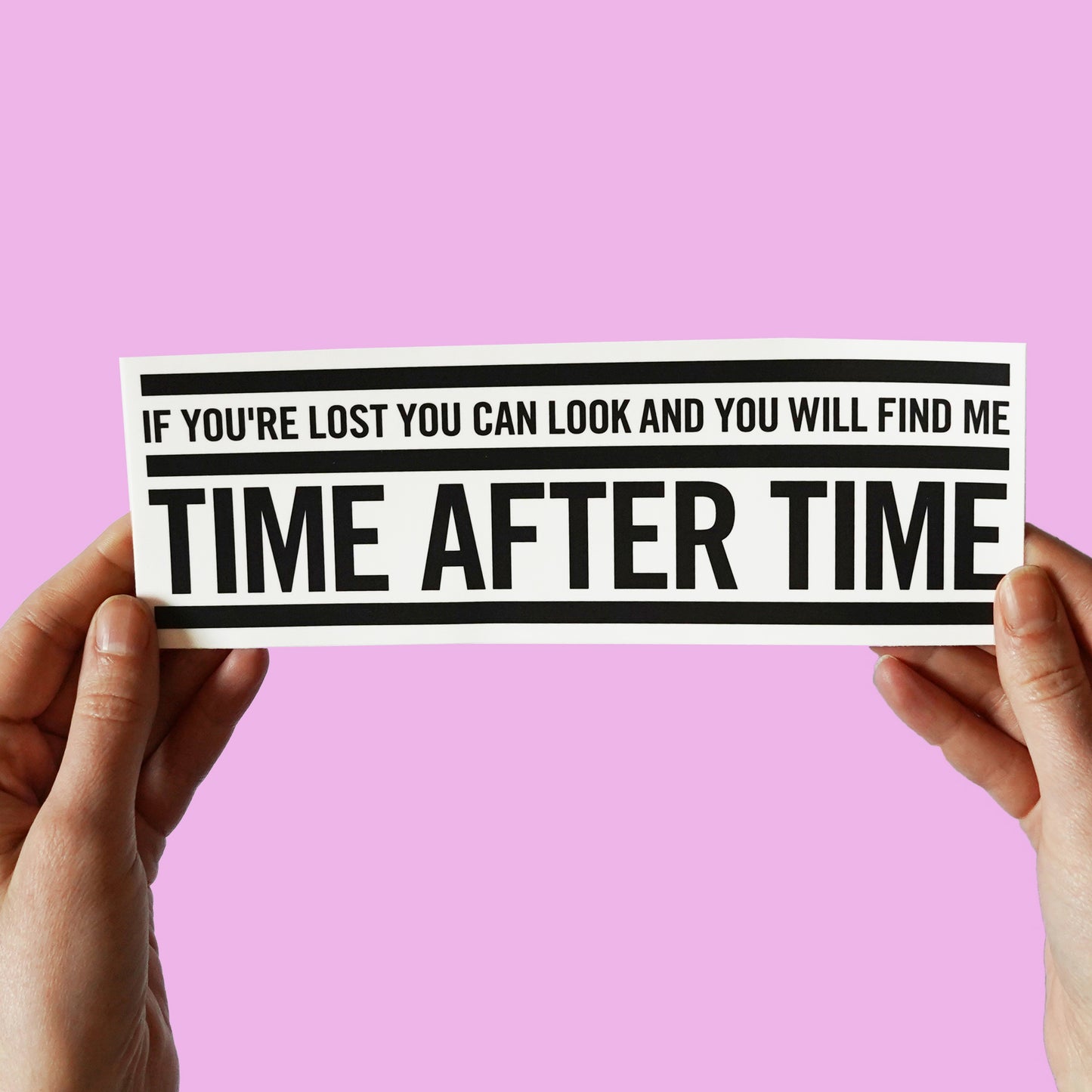 Cyndi Lauper 'Time After Time' Lyric Bumper Sticker