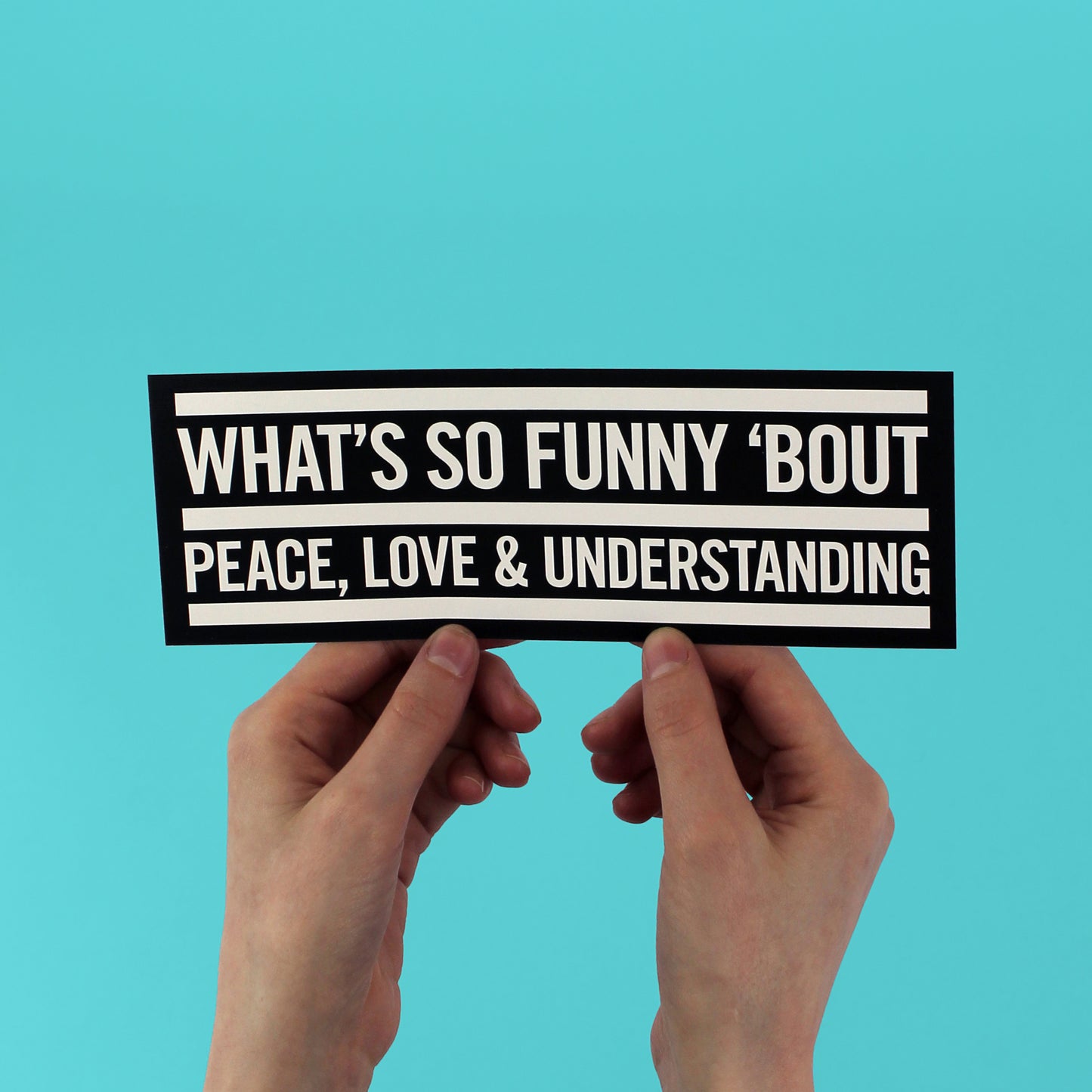 Elvis Costello "Peace, Love & Understanding?" Sticker