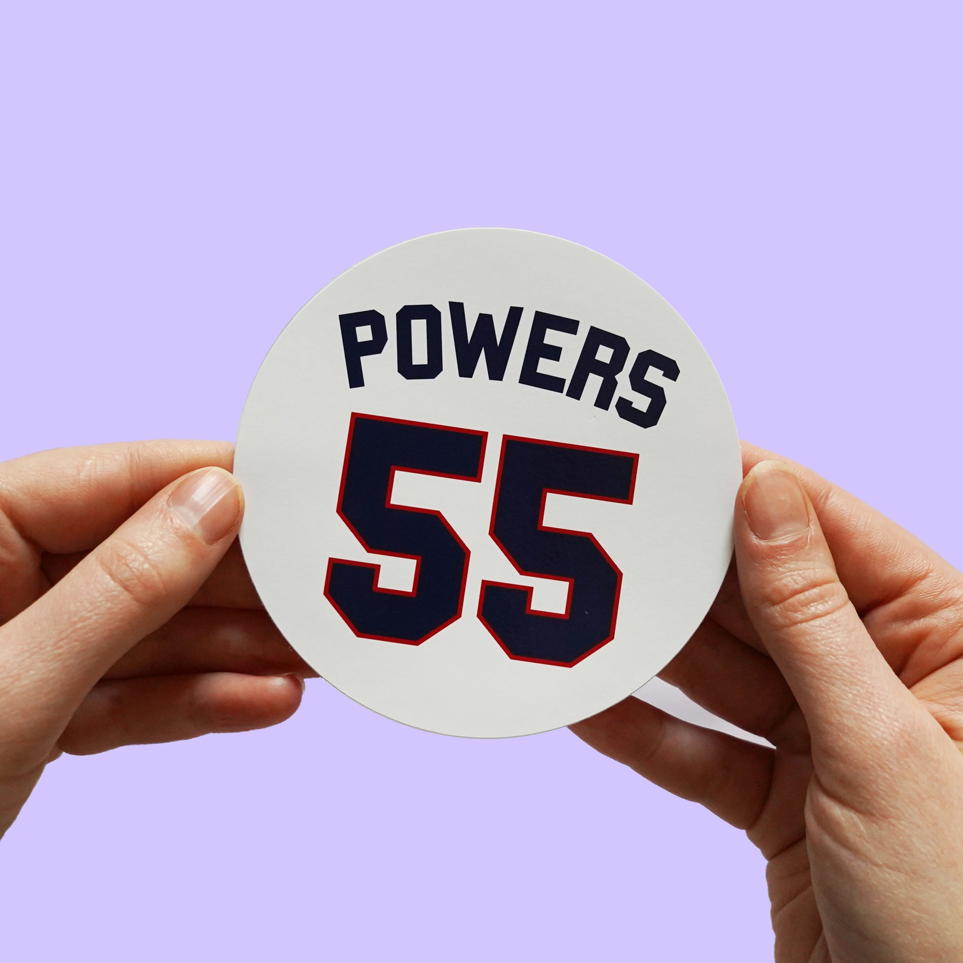 Kenny Powers 55 Shirt Number Sticker