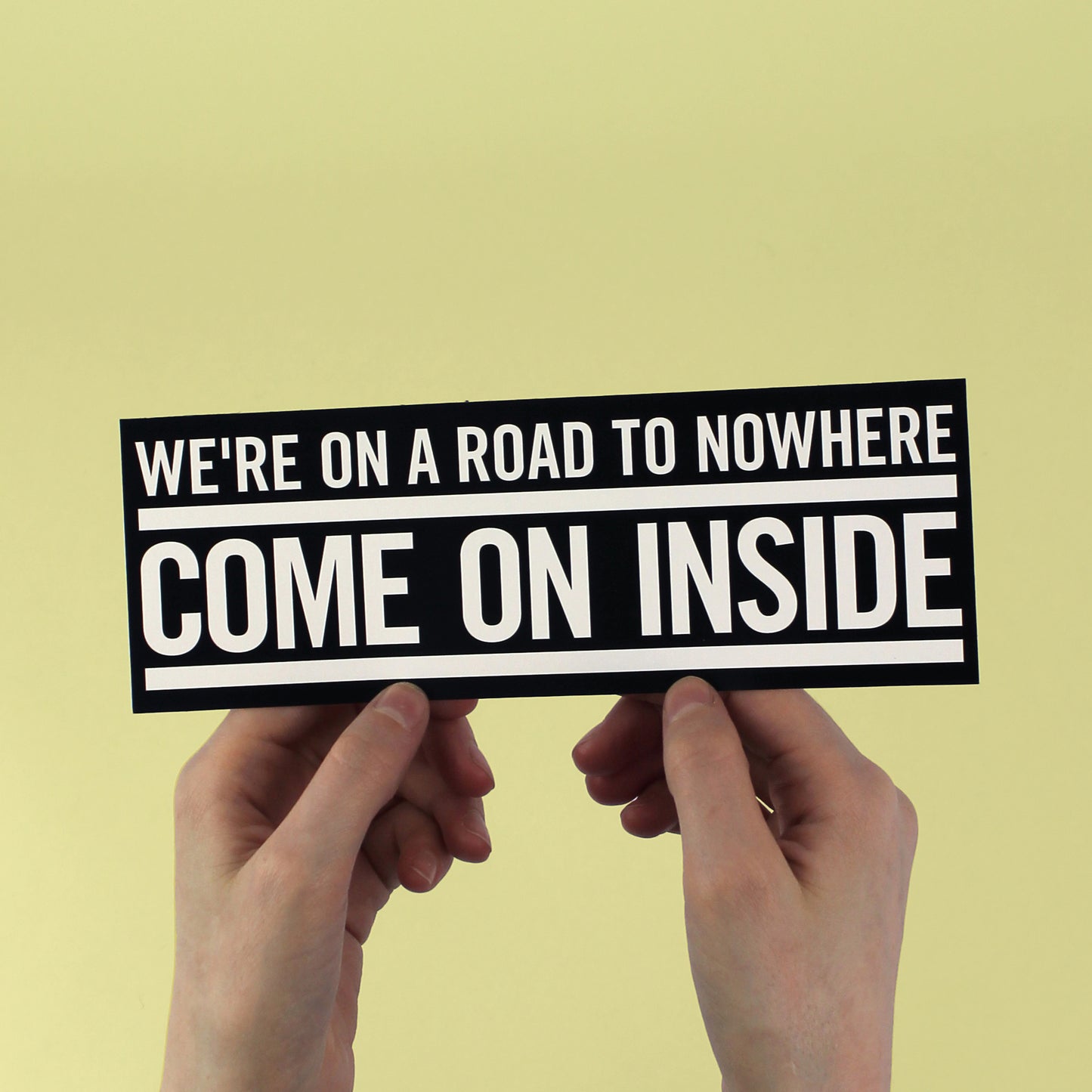 Talking Heads "Road To Nowhere"  Lyric Sticker!