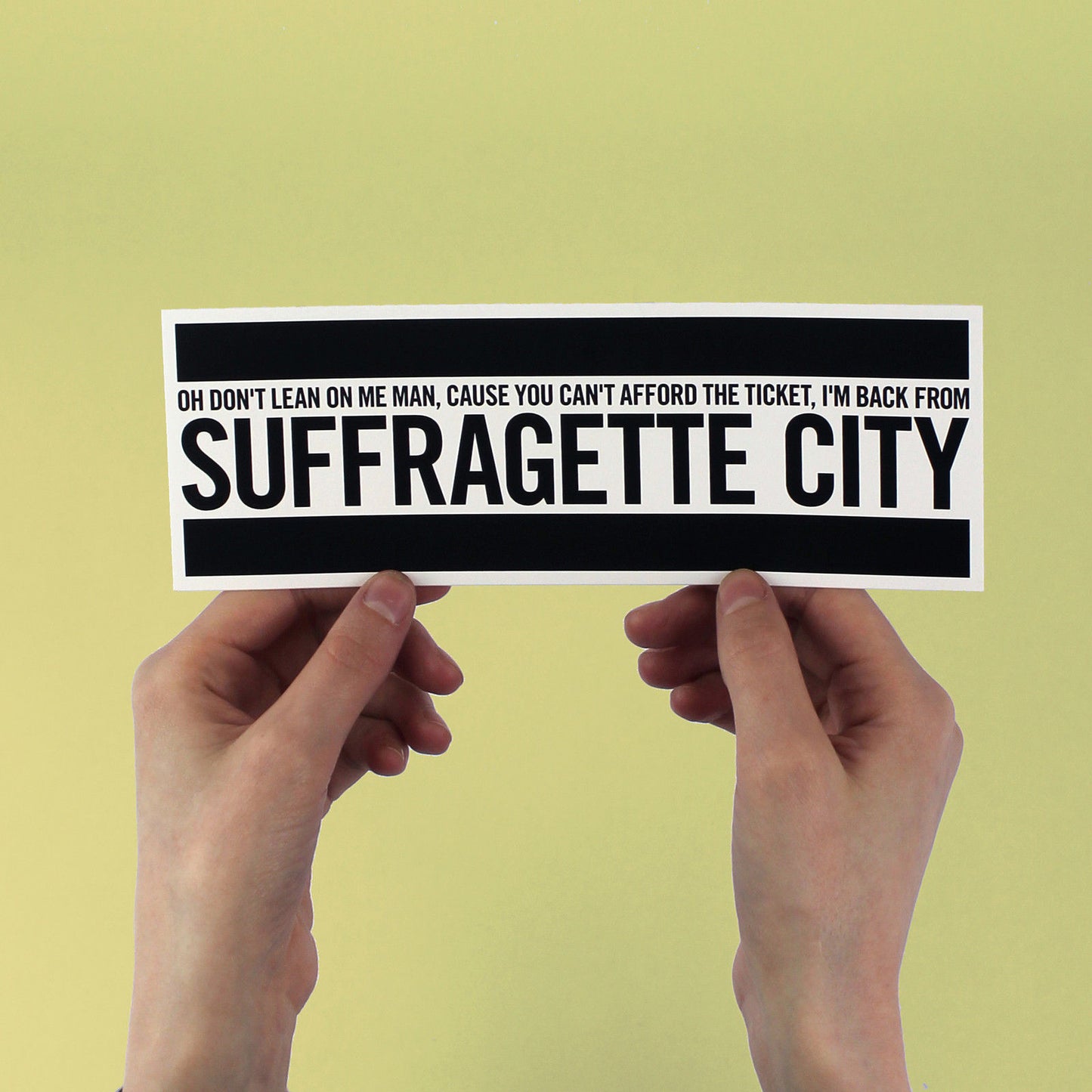 David Bowie "Suffragette City" Lyric Bumper Sticker