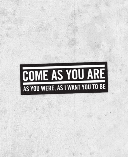 Nirvana "Come As You Are" Lyric Bumper Sticker